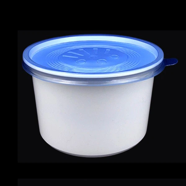 Blue Covered Circular Thickened White Takeaway Packaging Box