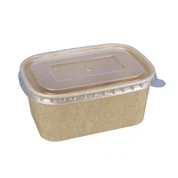 Prilagodite Ekološko prijazno pravokotnik hrana posode za sadje papir solata skleda z pokrovom